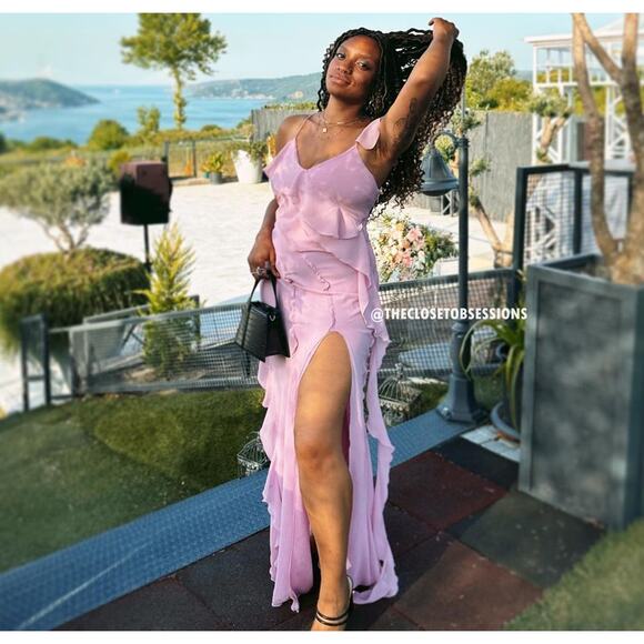 RARE!!! MANGO BLOGGER FAVE!!! Asymmetric Maxi Dress NWT - Picture 12 of 16